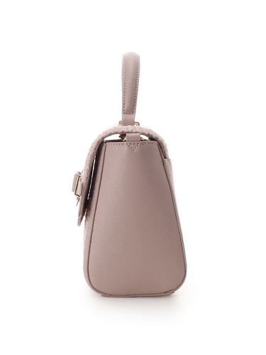 ツイードアクセントリボンショルダーバッグ【ピンク】 ピンク