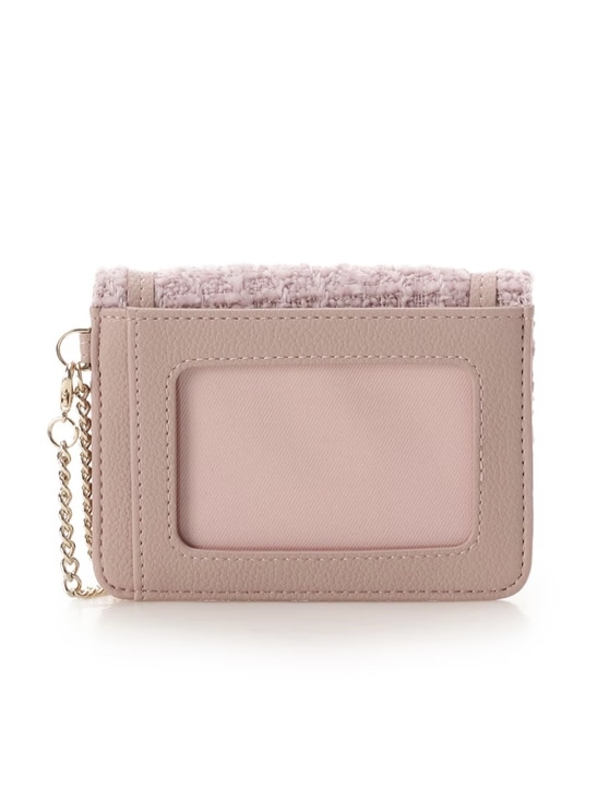 ソリッドリボンツイードパスケース【ピンク】 ピンク