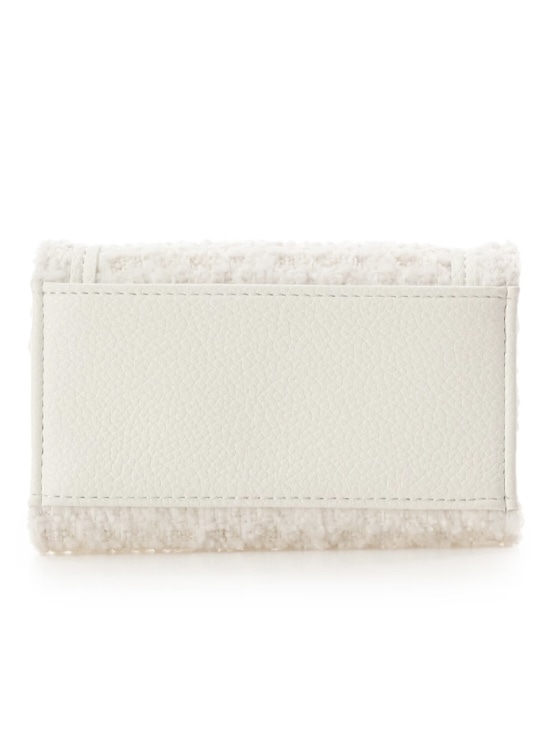 ソリッドリボンツイードキーケース【ホワイト】 ホワイト