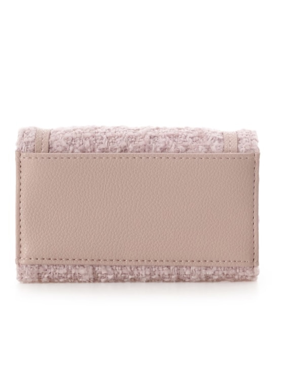 ソリッドリボンツイードキーケース【ピンク】 ピンク