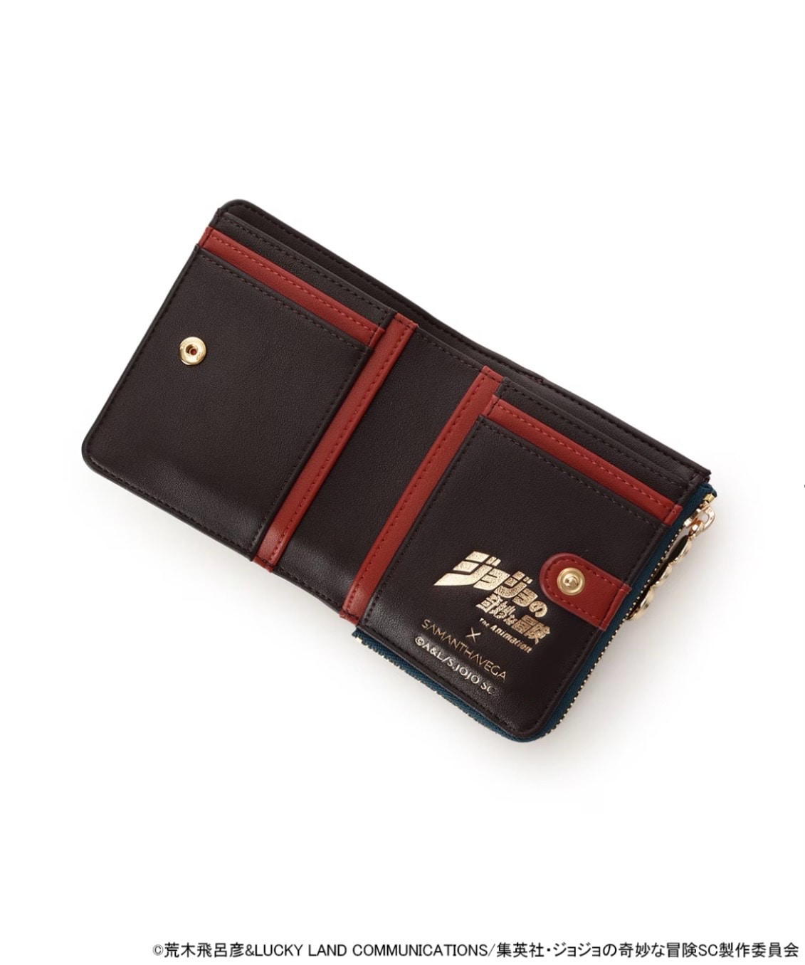 SAMANTHAVEGA×アニメ『ジョジョの奇妙な冒険 スターダストクルセイダース』　「モハメド・アヴドゥル」コレクション　折財布 ブラウン