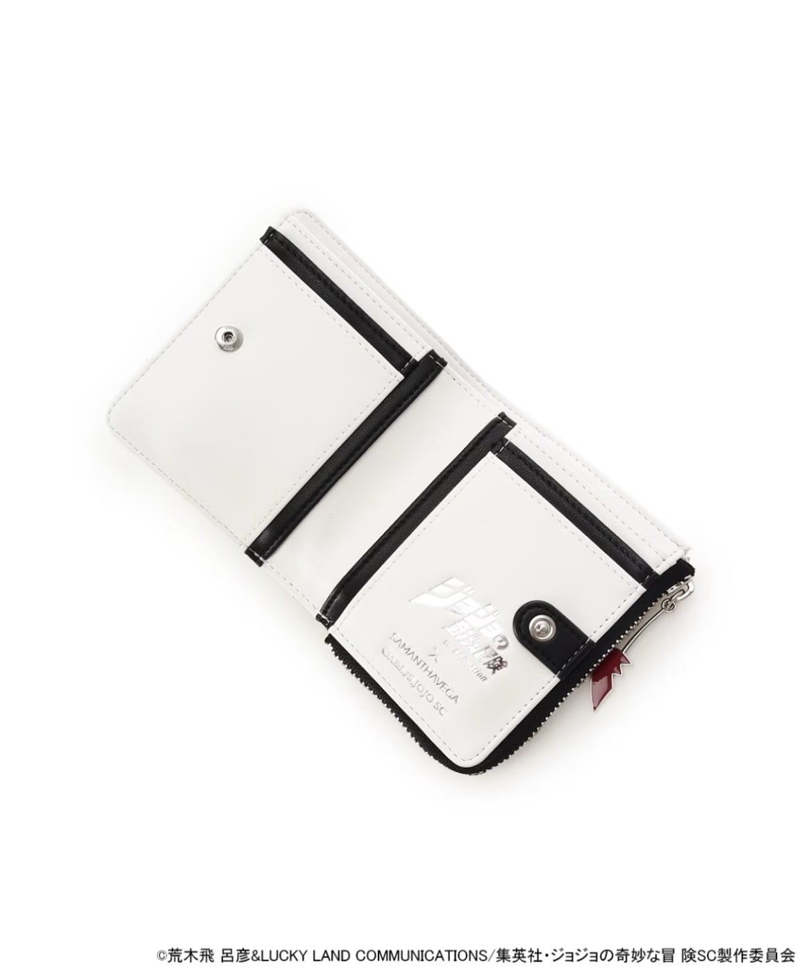 SAMANTHAVEGA×アニメ『ジョジョの奇妙な冒険 スターダストクルセイダース』　「ジャン・ピエール・ポルナレフ」コレクション　折財布 ホワイト