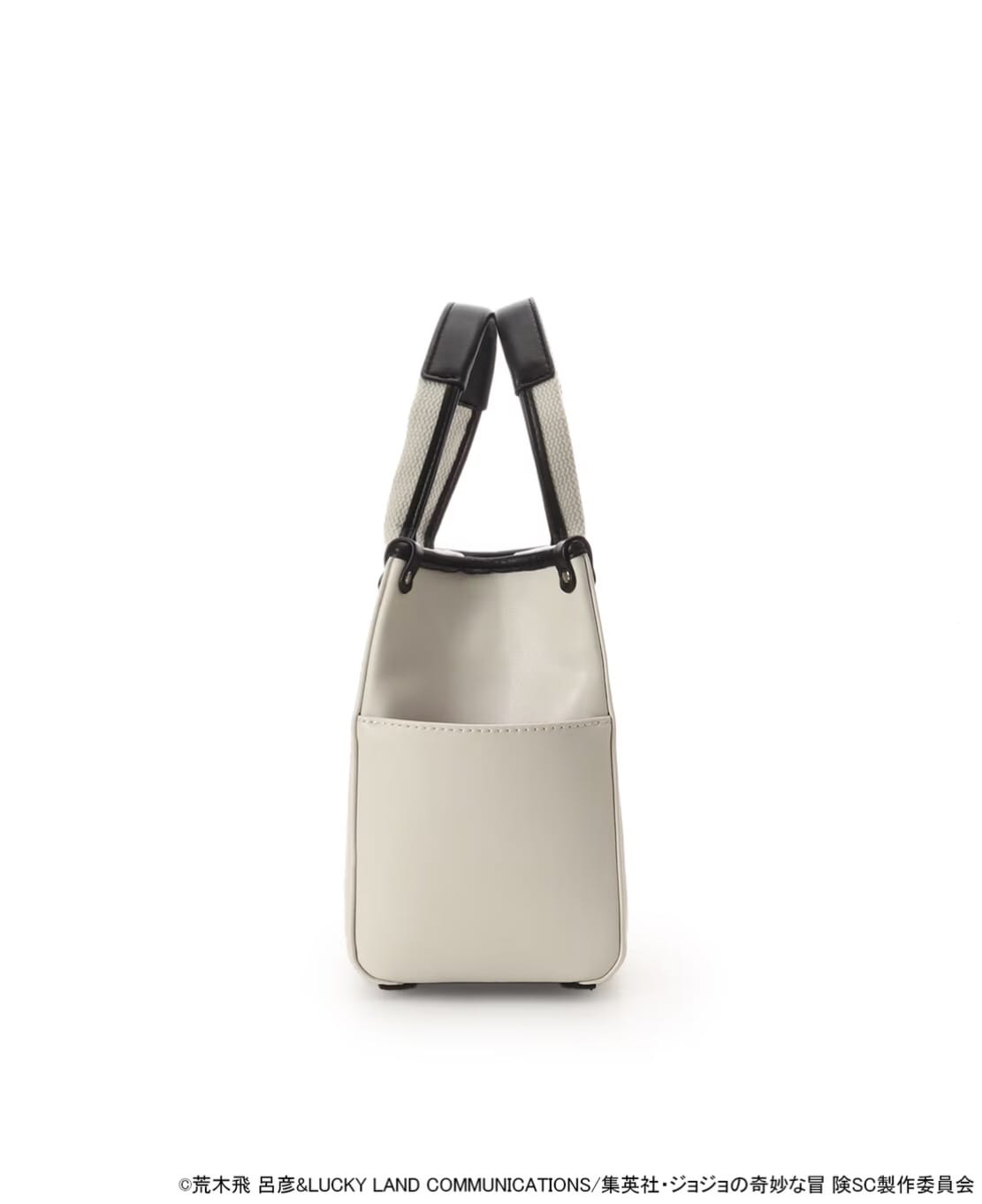 SAMANTHAVEGA×アニメ『ジョジョの奇妙な冒険 スターダストクルセイダース』　「ジョセフ・ジョースター」コレクション　ロゴテープハンドバッグ オフホワイト