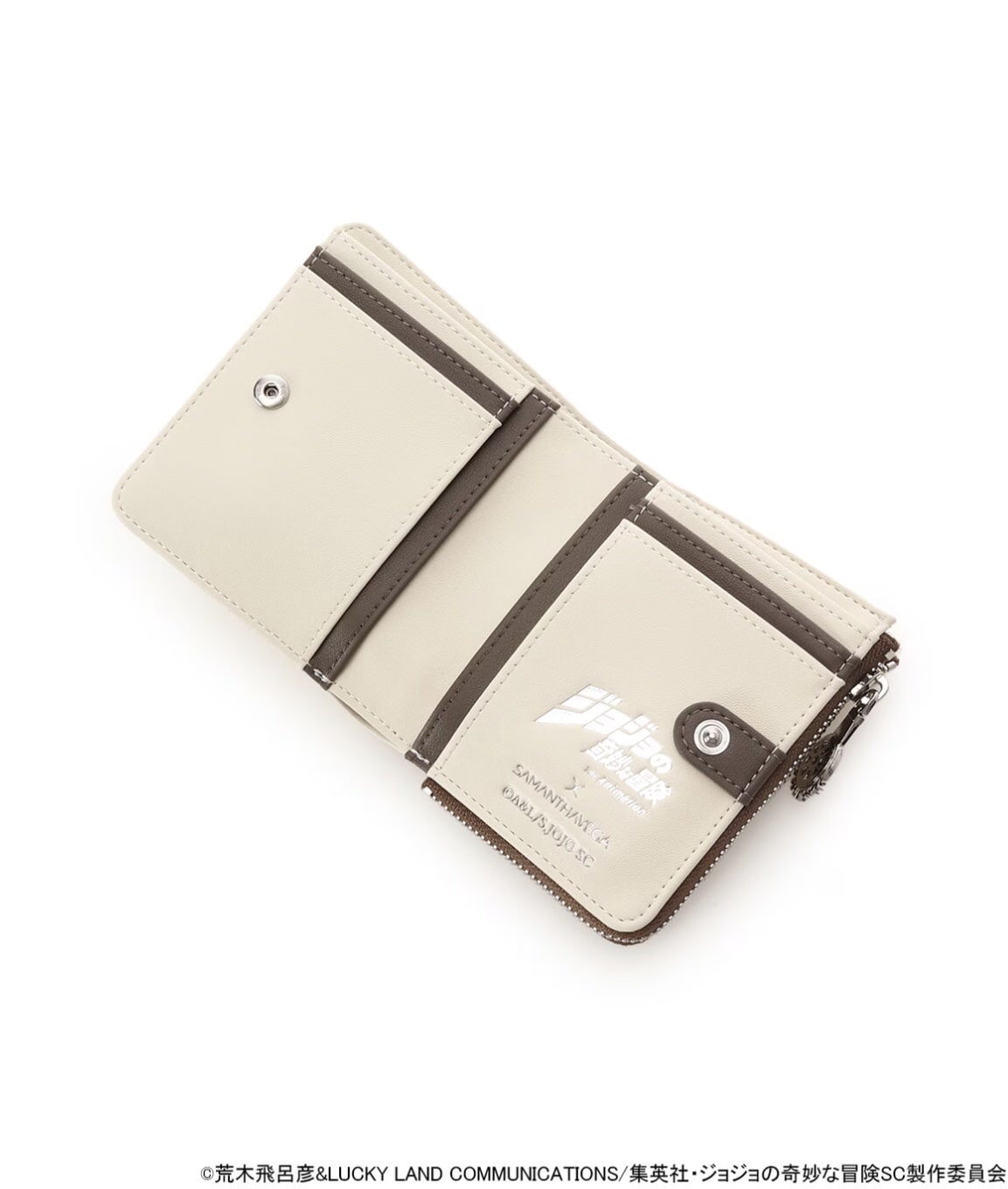 SAMANTHAVEGA×アニメ『ジョジョの奇妙な冒険 スターダストクルセイダース』　「ジョセフ・ジョースター」コレクション 折財布 オフホワイト