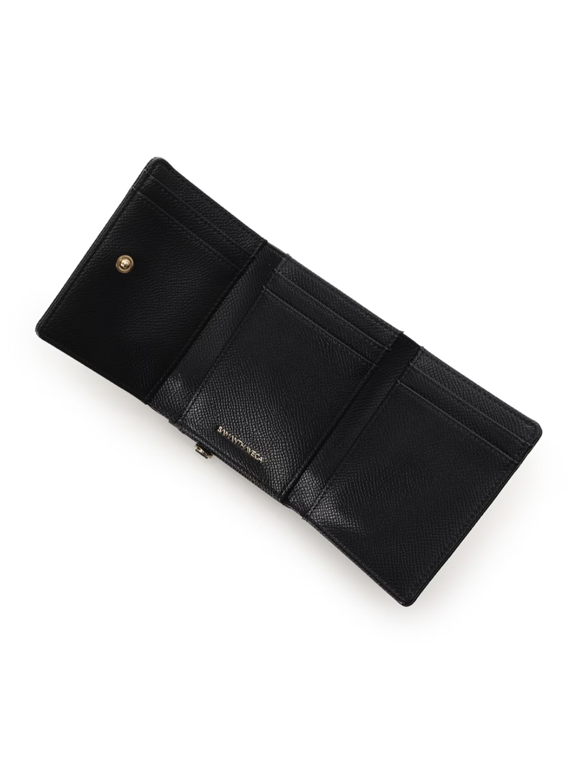 ジュエルリボン折財布【ブラック】 ブラック