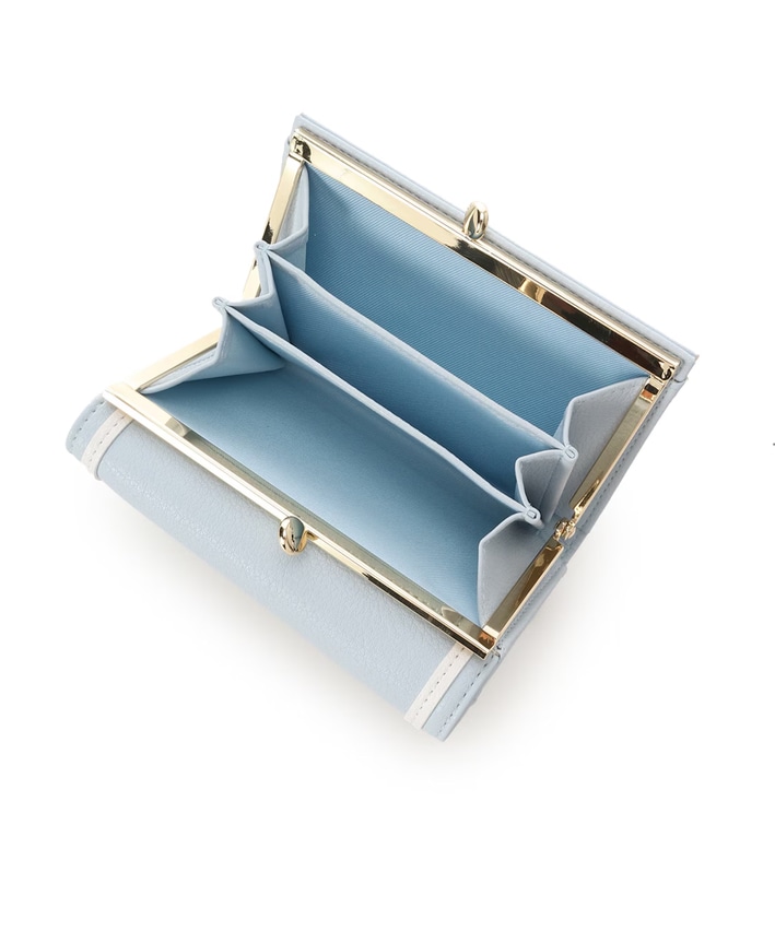 ブロッサムリボン折財布　【ライトブルー】 ライトブルー