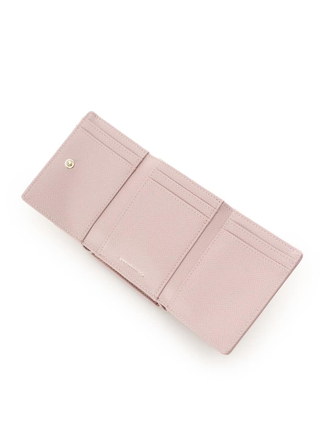 バイカラーアクセントリボン折財布【ピンク】 ピンク