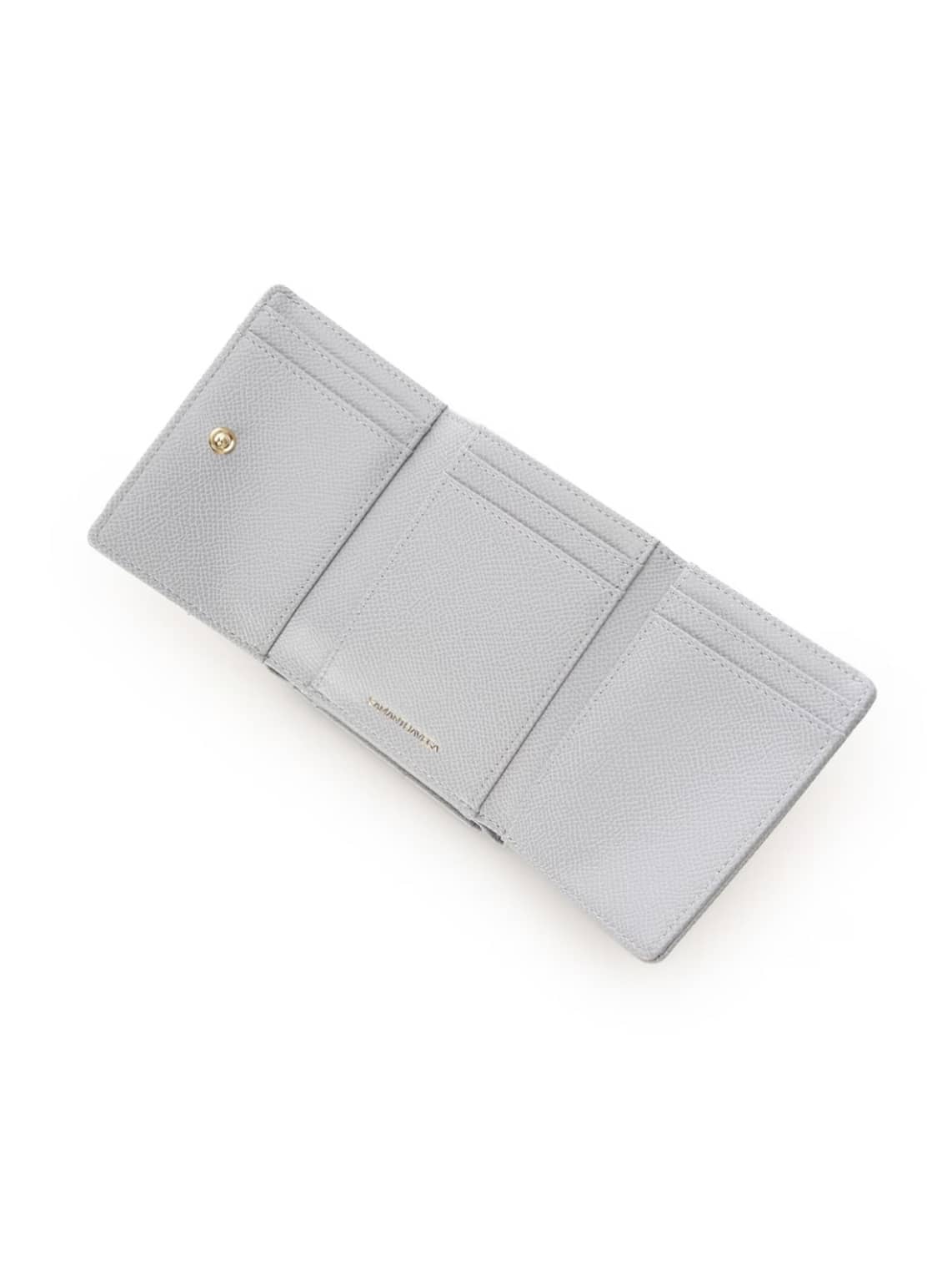 バイカラーアクセントリボン折財布【ライトブルー】 ライトブルー