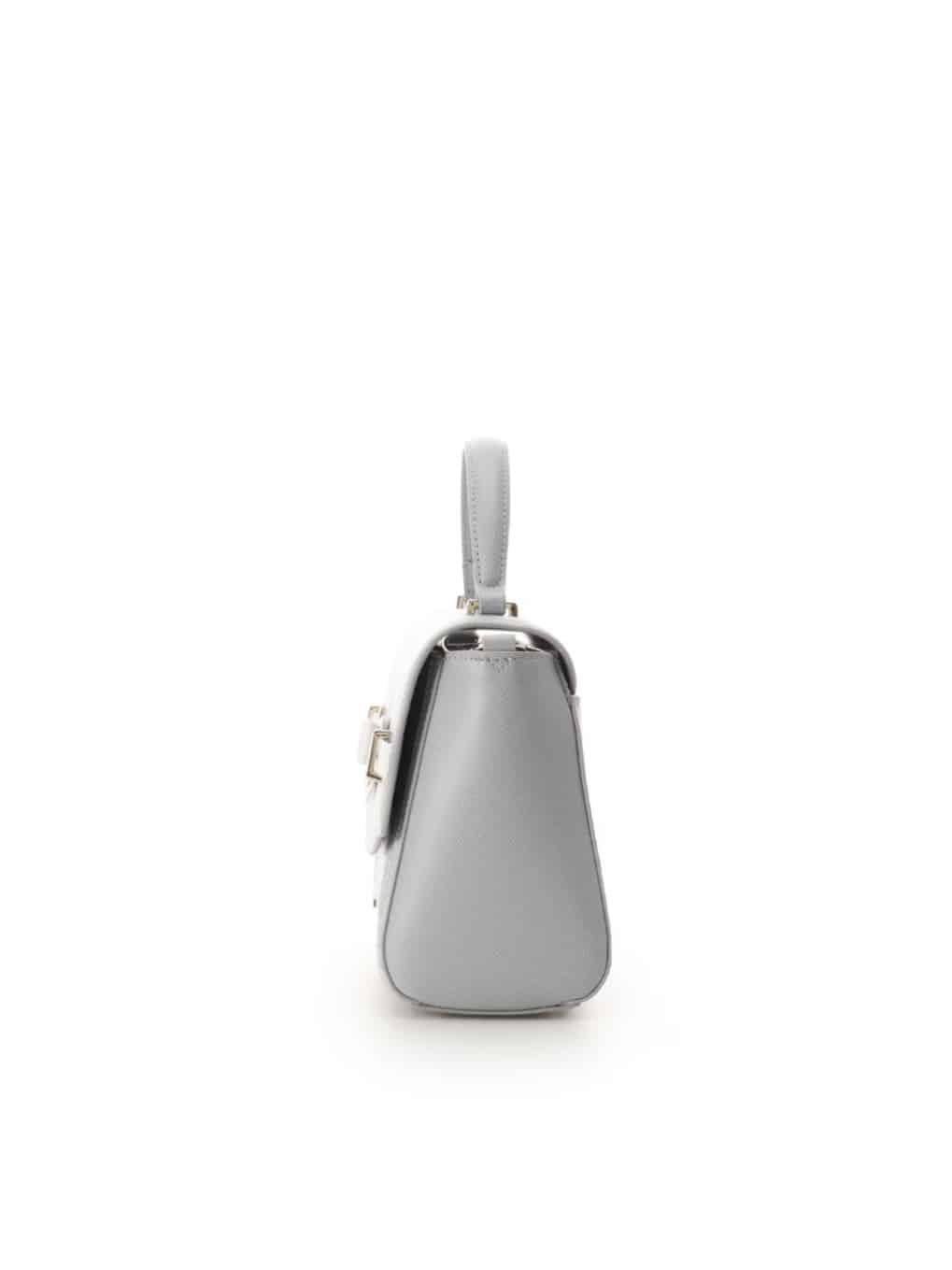 バイカラーアクセントリボンショルダーバッグ【ライトブルー】 ライトブルー