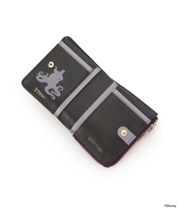 ディズニーヴィランズコレクション 「アースラ」 折財布 ダークグレー