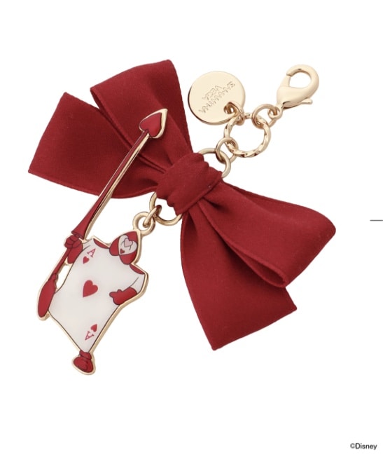ディズニーヴィランズコレクション 「ハートの女王」 バッグチャーム ゴールド