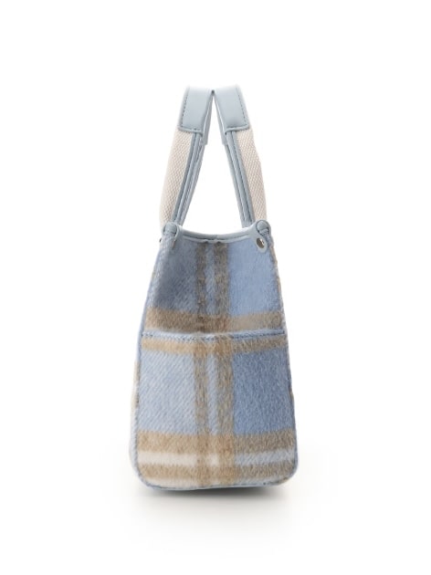 ロゴテープチェックハンドバッグ【ライトブルー】 ライトブルー