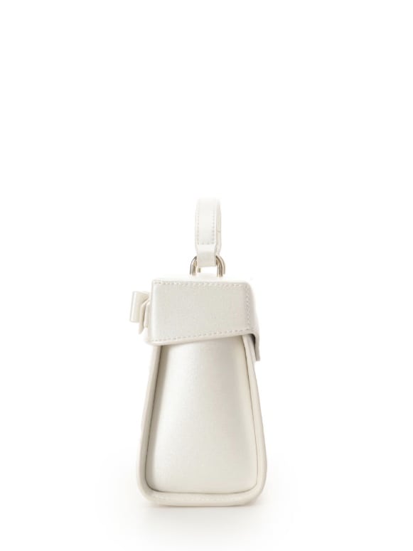 [Holiday Collection]パールカラージュエルリボンバニティバッグ【ホワイト】 ホワイト