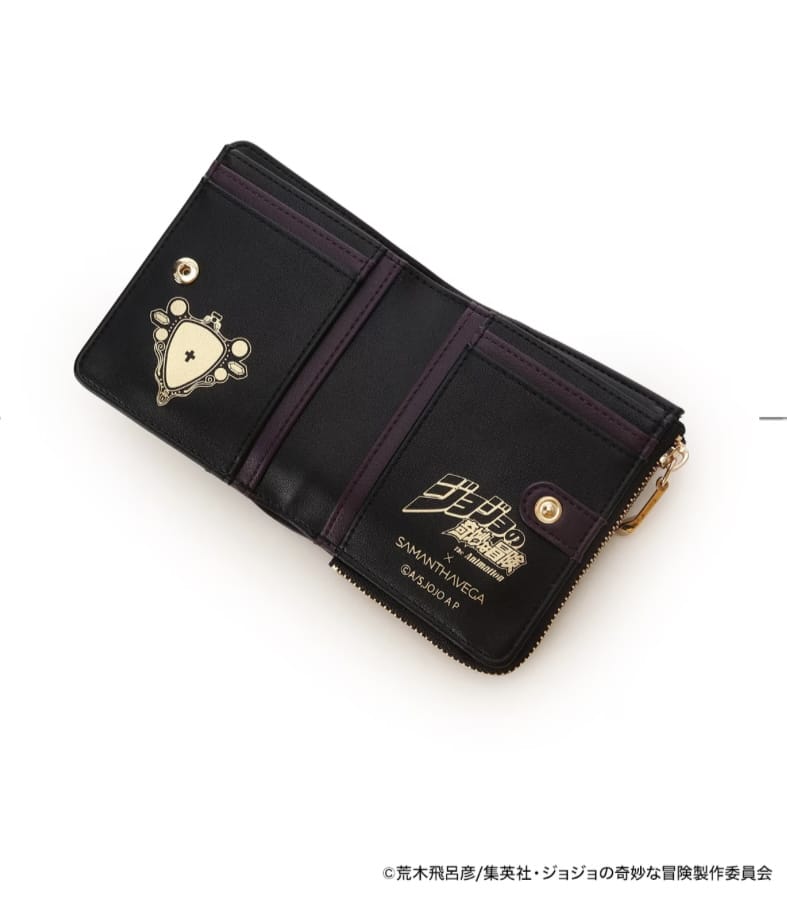 アニメ『ジョジョの奇妙な冒険 戦闘潮流』「カーズ」コラボコレクション　折財布 【ブラック】 ブラック