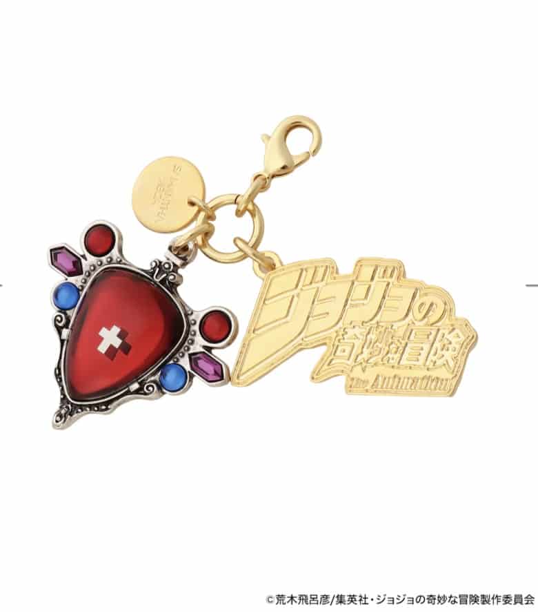アニメ『ジョジョの奇妙な冒険 戦闘潮流』「エイジャの赤石」バッグチャーム　【ゴールド】 ゴールド