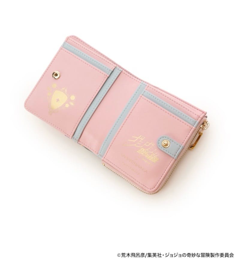 アニメ『ジョジョの奇妙な冒険 戦闘潮流』「シーザー・A・ツェペリ」コラボコレクション　折財布 ピンク
