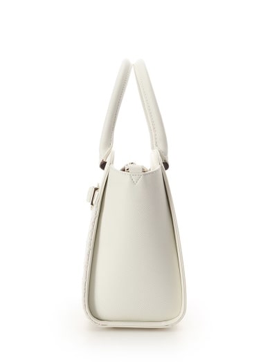 ホワイトツイード ハンドバッグ 新色ツイードアクセントリボンハンドバッグ【ホワイト】(ホワイト