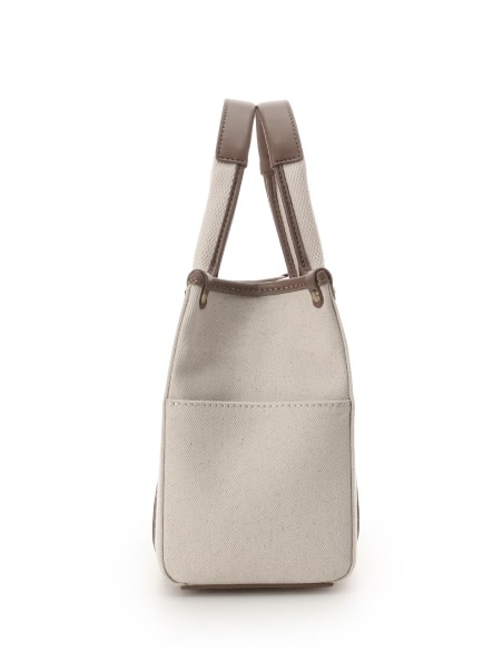 新色ロゴテープキャンバスハンドバッグ（小）【オフホワイト】 オフホワイト