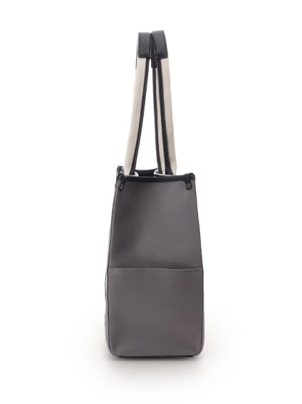 新色ロゴテープキャンバスA4トートバッグ【グレー】 グレー