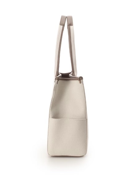 新色ロゴテープキャンバスA4トートバッグ【オフホワイト】 オフホワイト