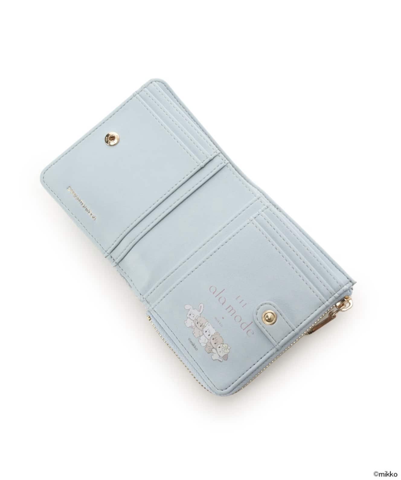 Lil ala mode×SAMANTHAVEGAコレクション 二つ折財布【ラテ】 ライトブルー