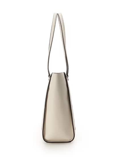 キルティングフェイクレザートートバッグ【オフホワイト】 オフホワイト