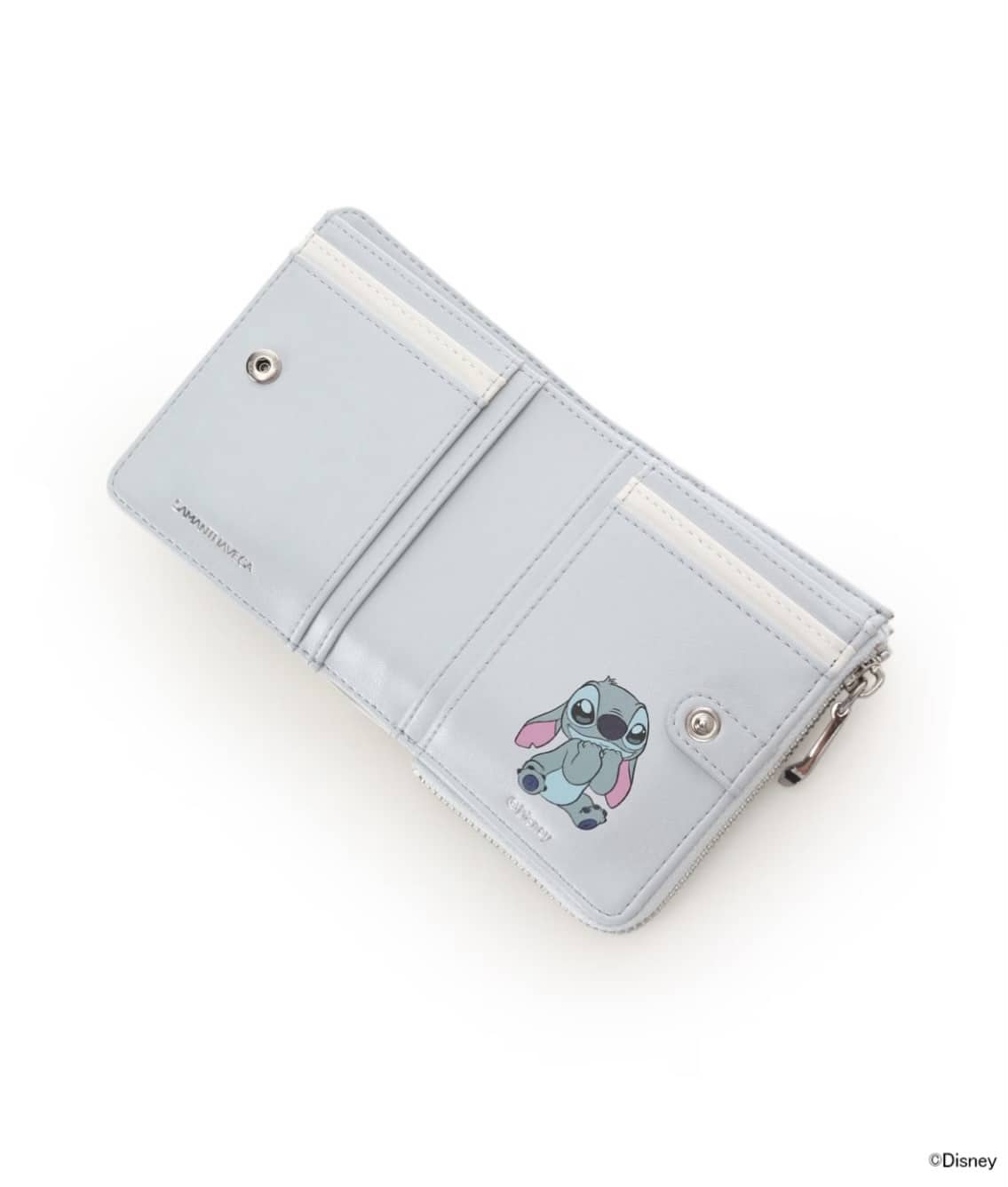「スティッチ」折財布 ブリーチデニム