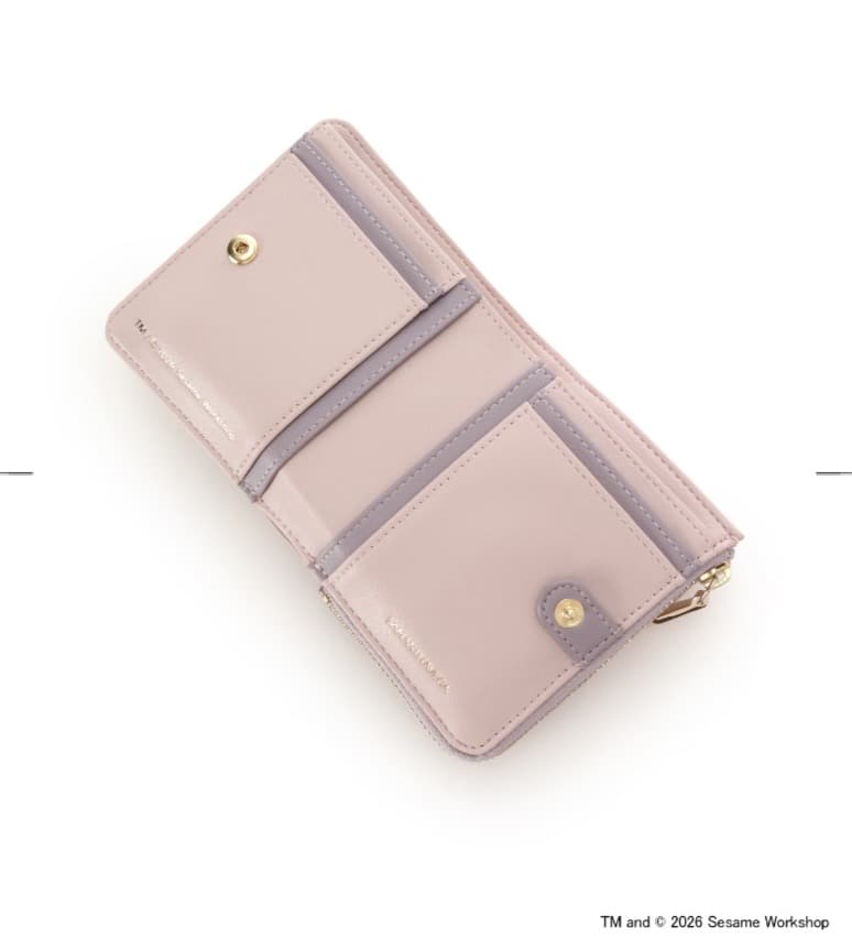 セサミストリートコレクション「アビー」折財布【ピンク】(ピンク