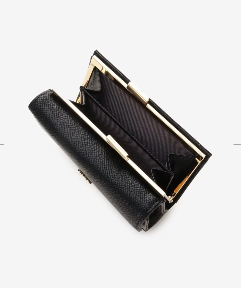 再入荷！！ハートビジュー付き折財布【ブラック】 ブラック 0