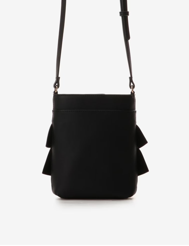 フリルリボンショルダーバッグ【ブラック】 ブラック