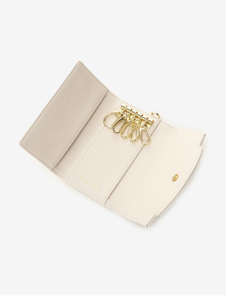 フリルリボンキーケース【ホワイト】 ホワイト