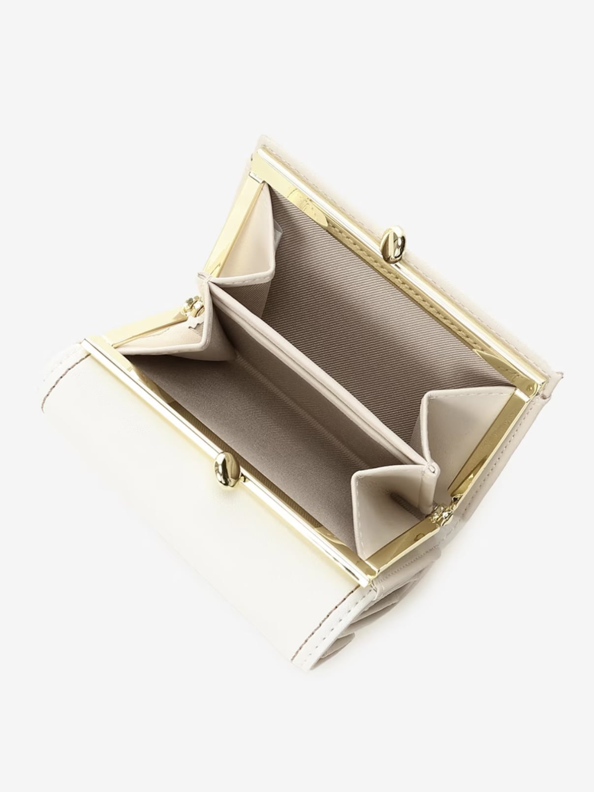 フリルリボン折財布【ホワイト】 ホワイト