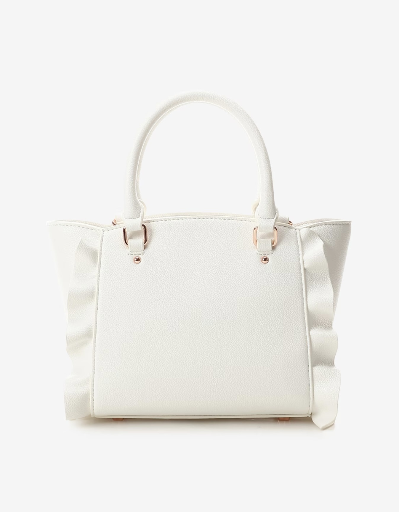 レースアップハートビジューフラッタ―(ミニ)　【ホワイト】 ホワイト