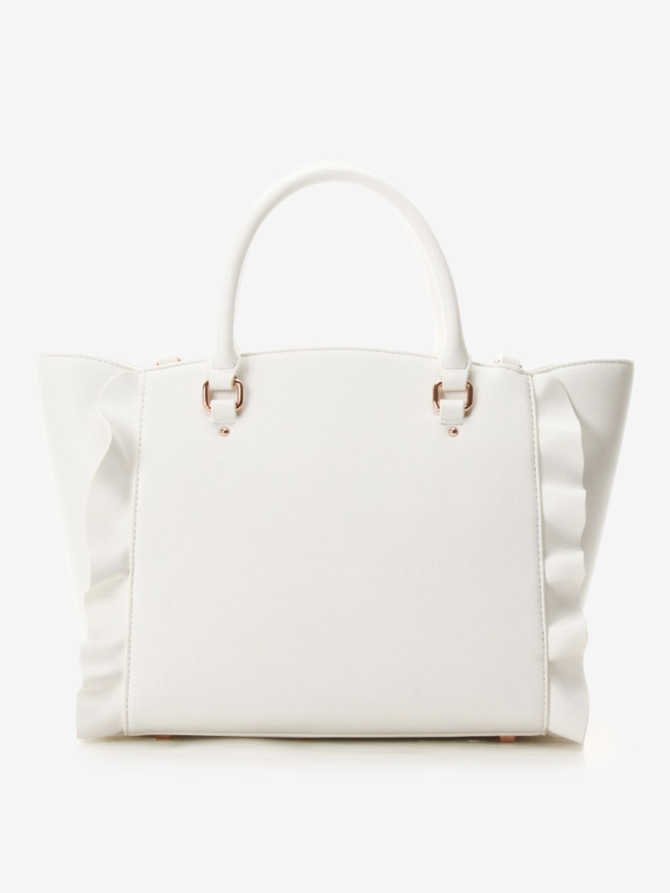 レースアップハートビジューフラッタ―(小)【ホワイト】 ホワイト