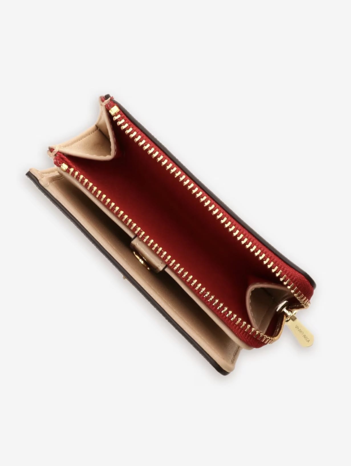 カラフルミニマム折財布【ワインレッド】 ワインレッド