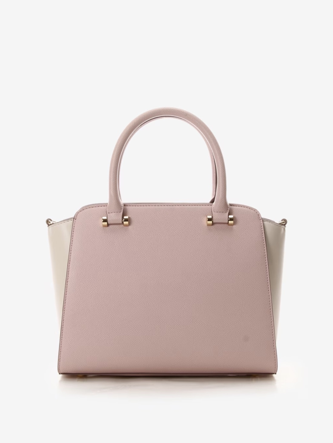 バイカラーアクセントリボンハンドバッグ【ピンク】 ピンク