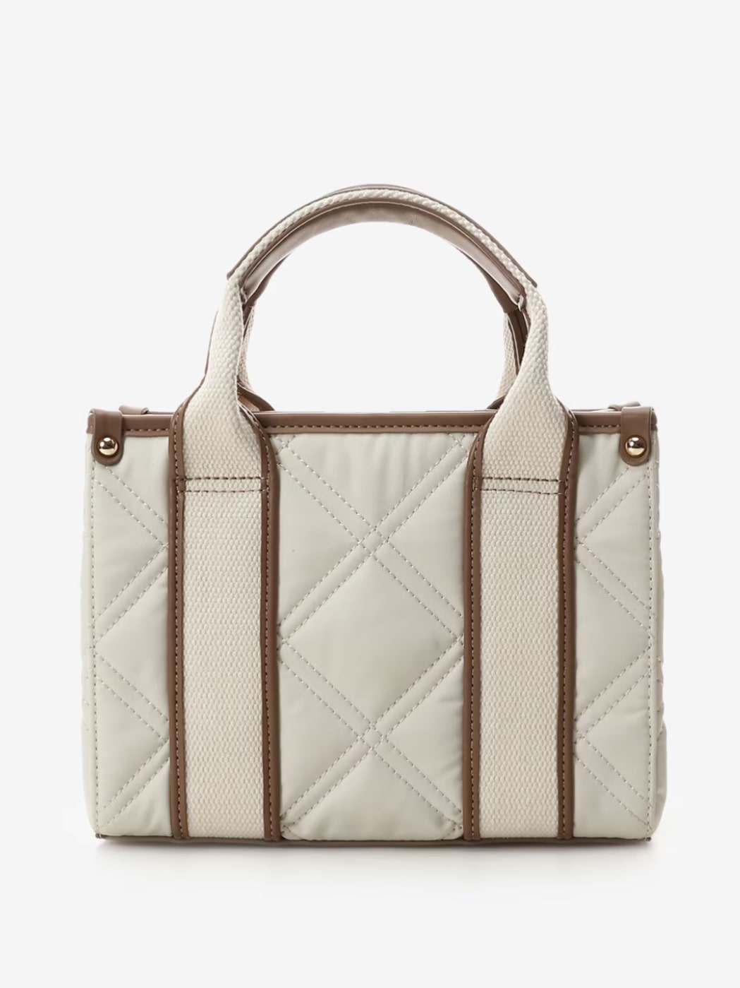 ロゴテープキルティングトートバッグ（ミニ）【ホワイト】 ホワイト