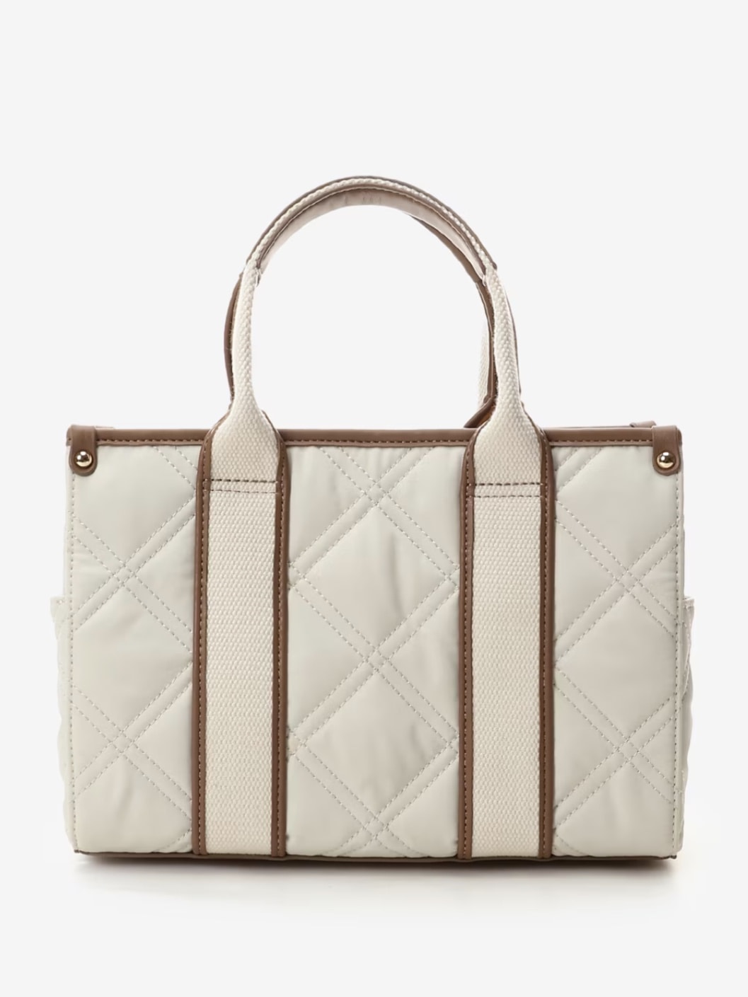 ロゴテープキルティングトートバッグ（小）【ホワイト】 ホワイト