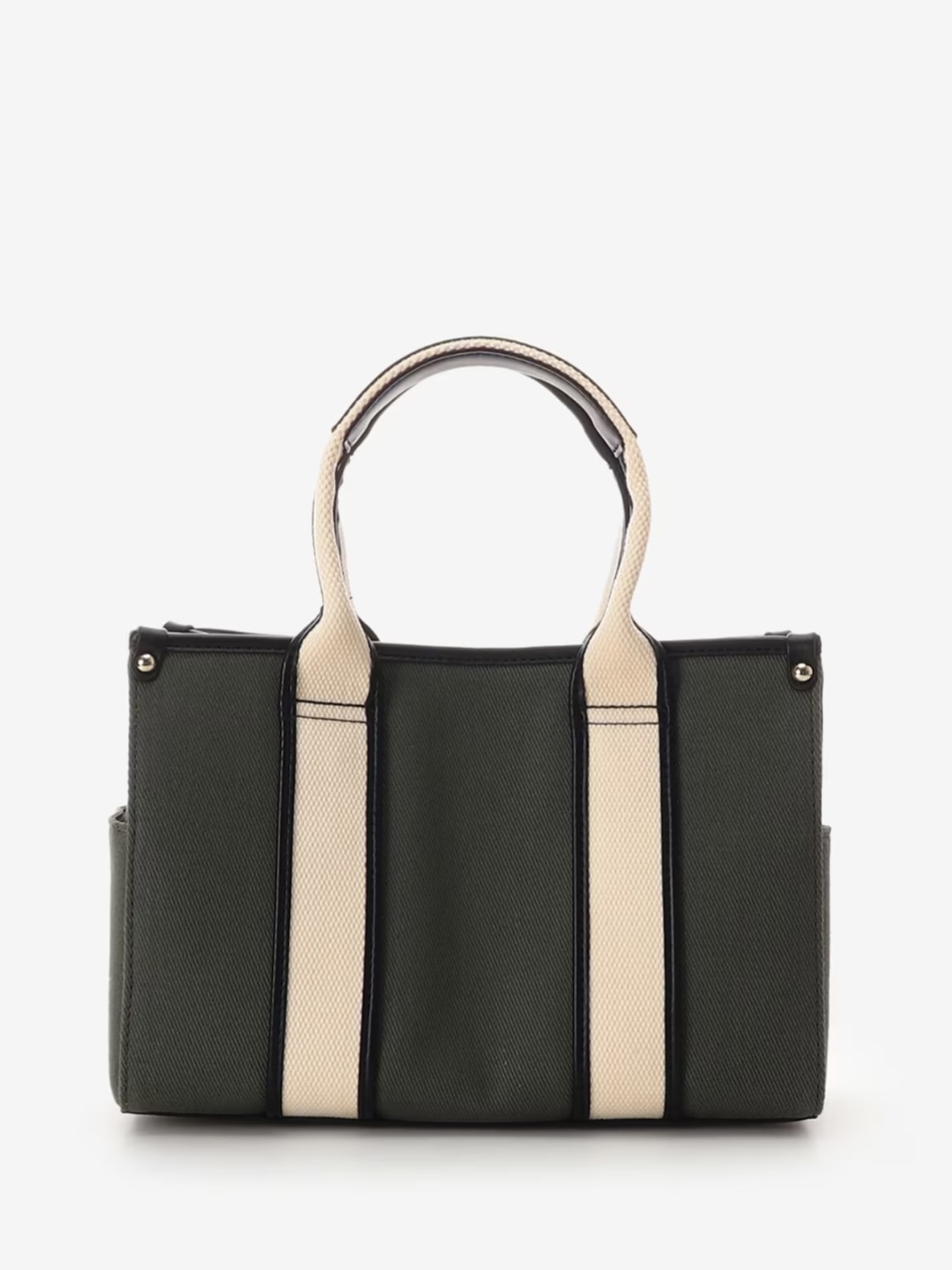 ロゴテープキャンバストートバッグ（小）【カーキ】 カーキ