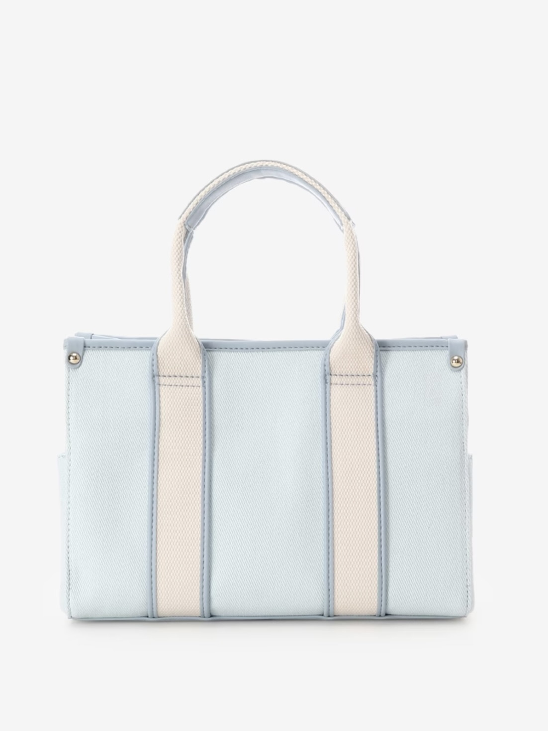 ロゴテープキャンバストートバッグ（小）【ライトブルー】 ライトブルー