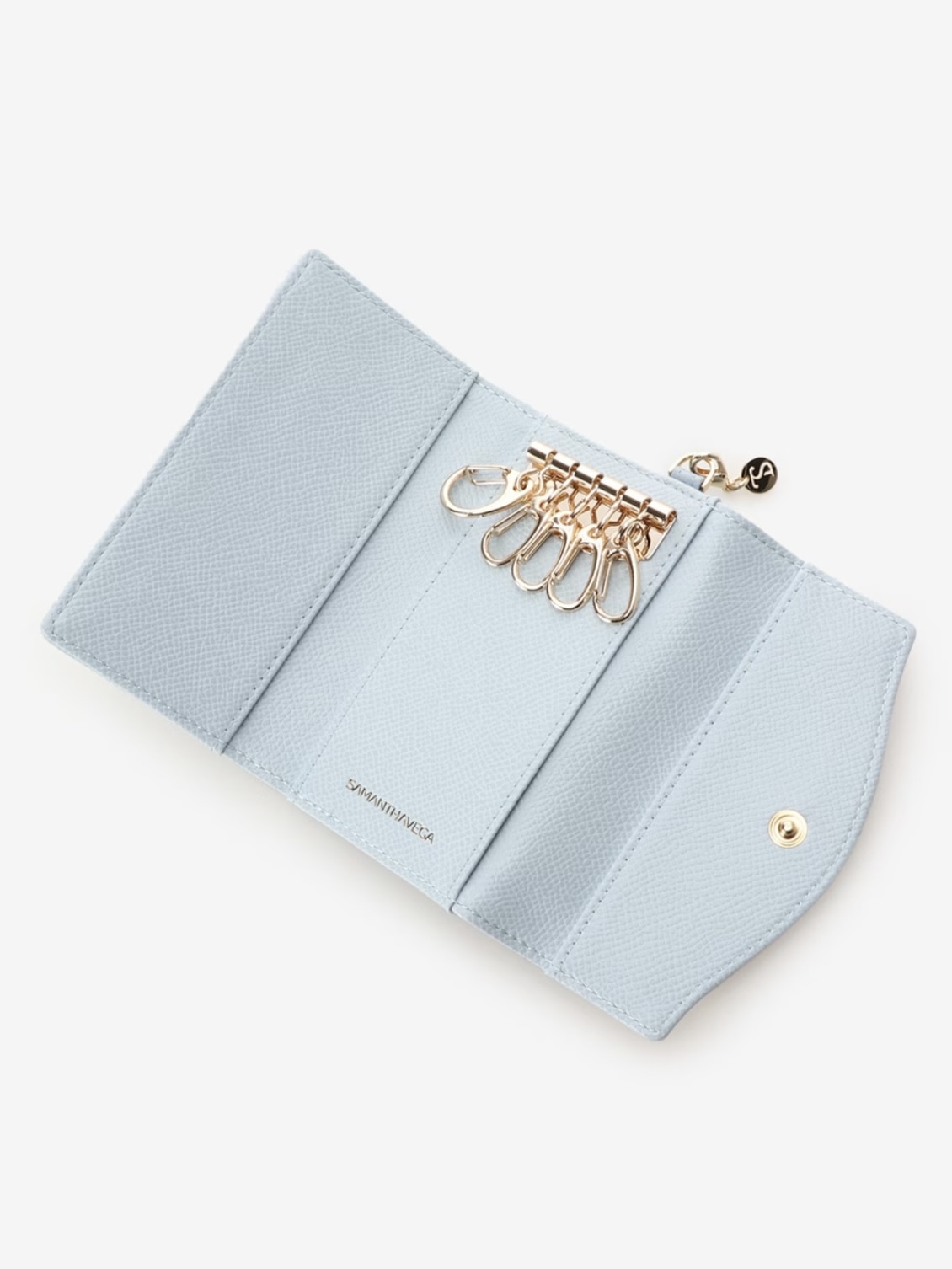 フロントリボンベルトキーケース【ライトブルー】 ライトブルー