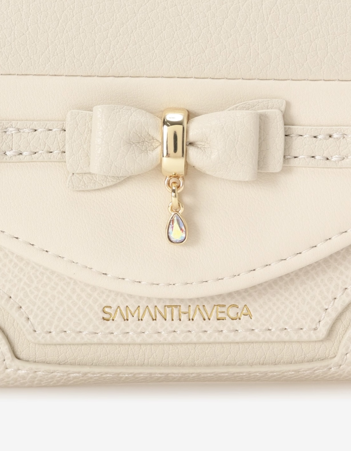 フロントリボンベルト折財布【オフホワイト】 オフホワイト