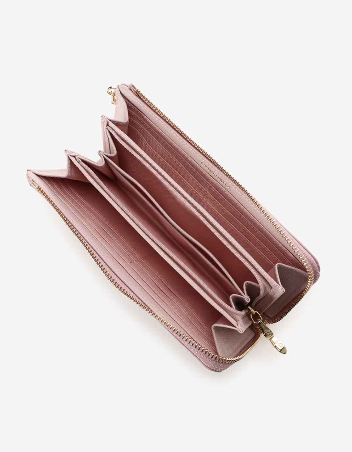 フロントリボンベルト長財布【ピンク】 ピンク