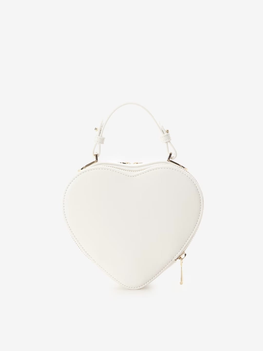 スタンピングリボンハート型ショルダーバッグ【ホワイト】 ホワイト