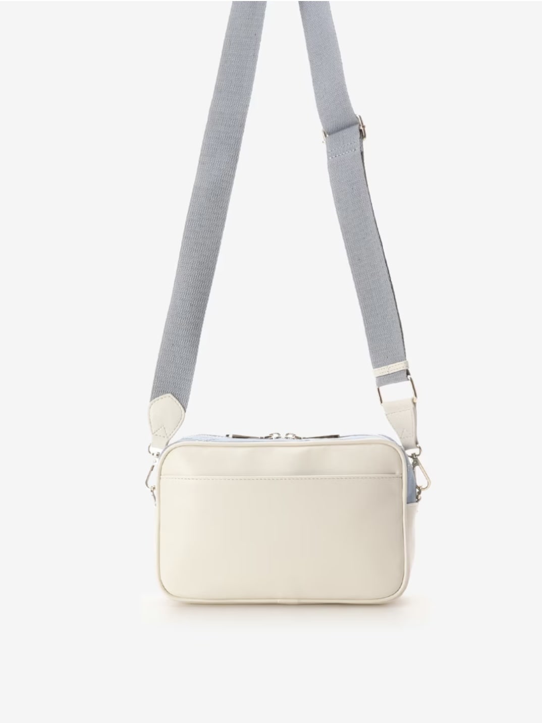 ロゴテープデニムショルダー【ブリーチデニム】  ブリーチデニム