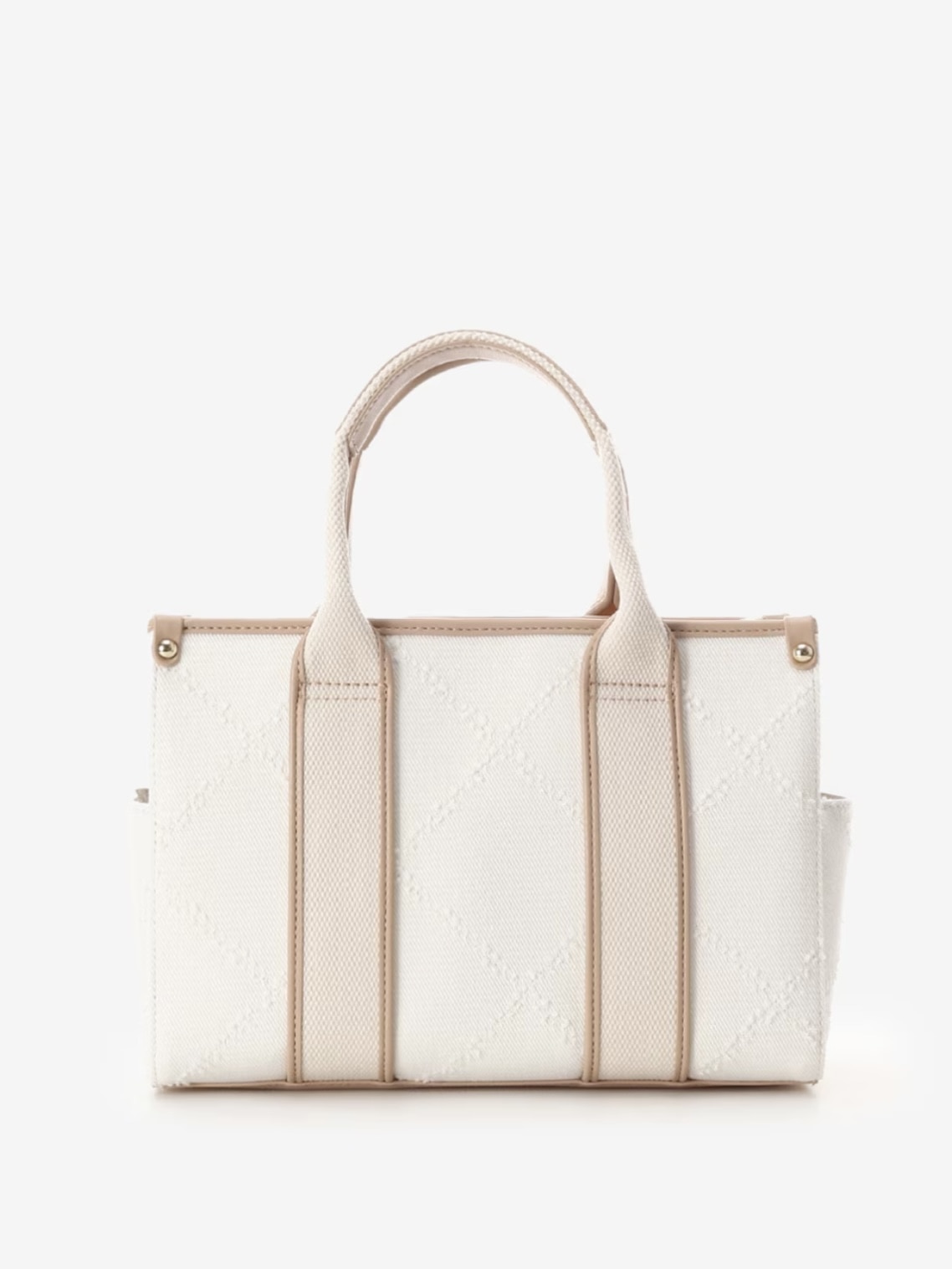 ロゴテープデニムトート(小)【ホワイト】 ホワイト