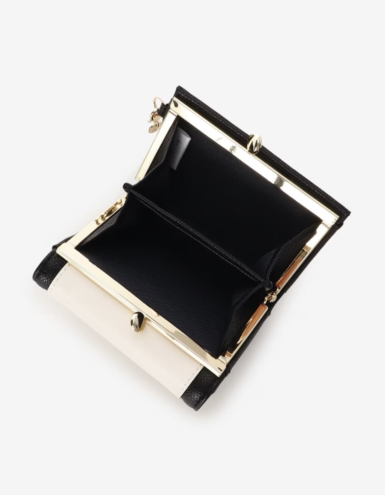 サイドダイヤカット折財布【ブラック】 ブラック