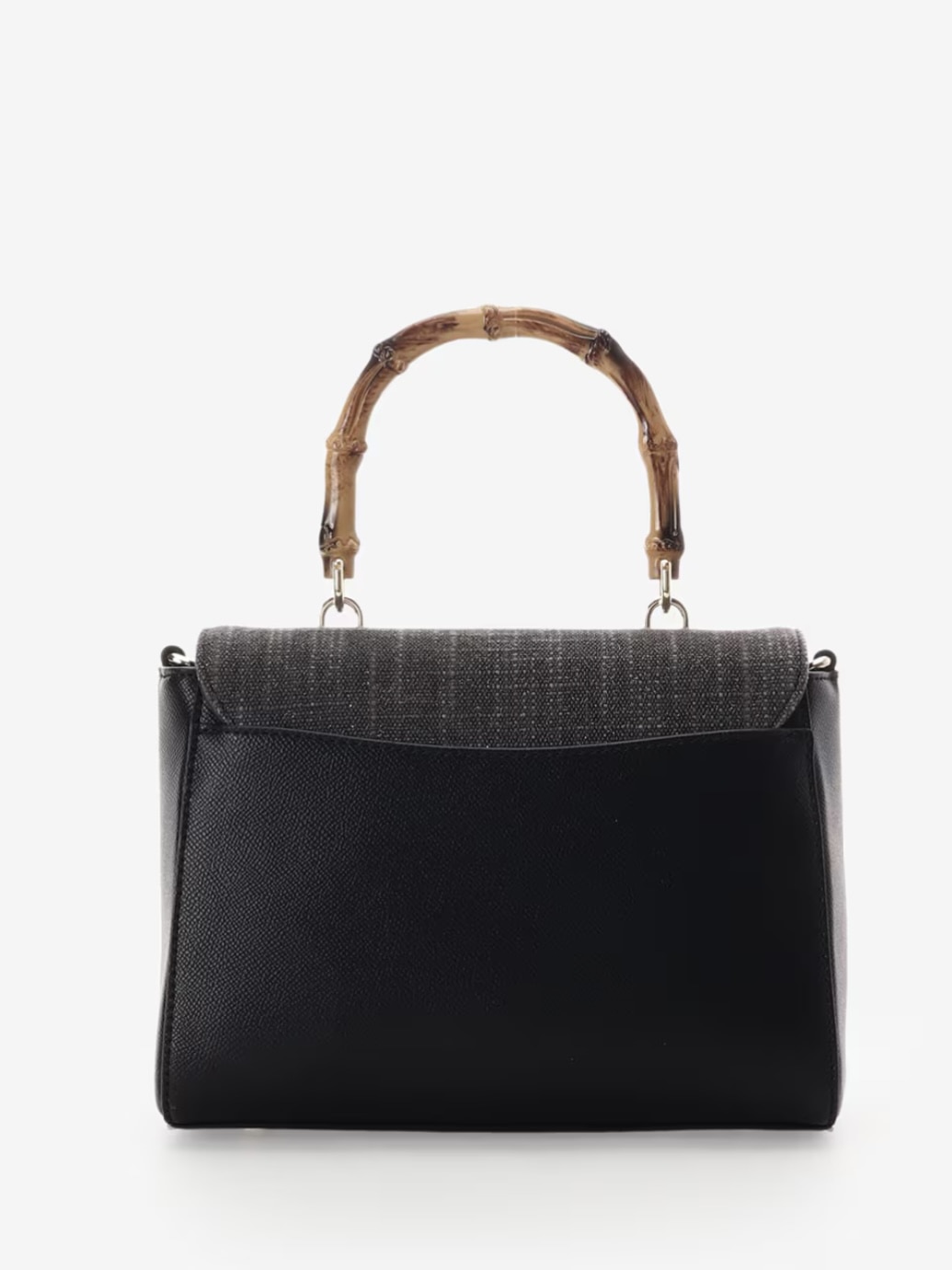 バンブーアクセントリボンショルダーバッグ【ブラック】 ブラック