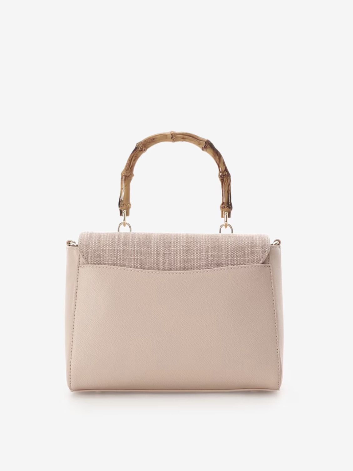 バンブーアクセントリボンショルダーバッグ【ピンク】 ピンク