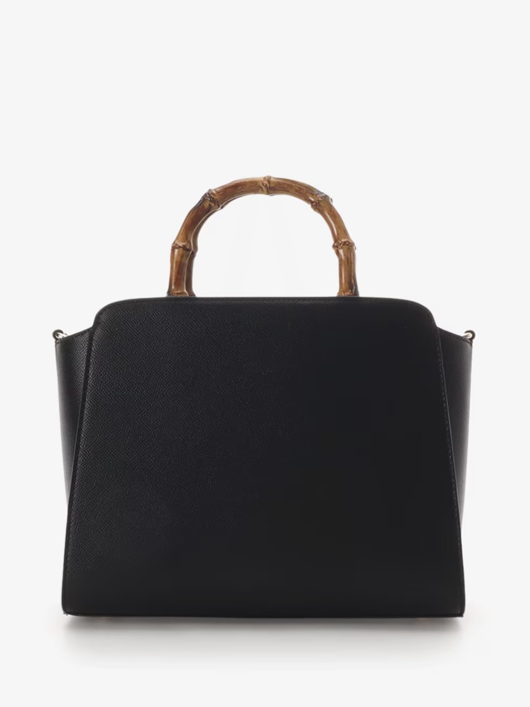 バンブーアクセントリボンハンドバッグ【ブラック】 ブラック